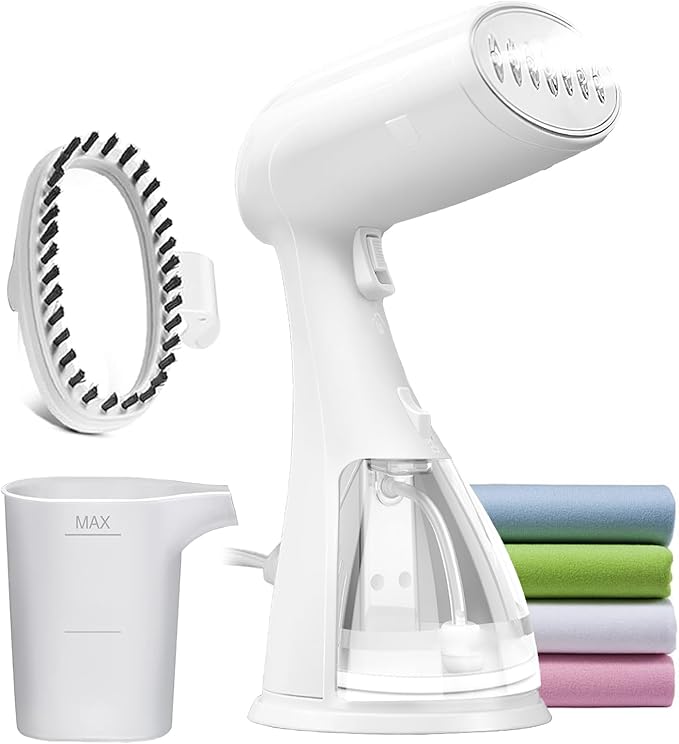 Handheld Travel Steamer for Clothes - 1350W Portable Clothes Steamer Hand Held, 15-Second Heat Up, Remove Wrinkles with Heat-Resistant Steam, Make Clothes Soft & Smooth