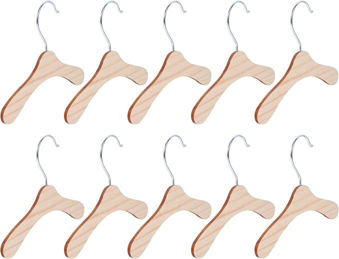 Dog Clothes Hangers:Wooden Pet Clothes Hangers Small Clothing Holder for Pet Dog Cat Clothes Organizer