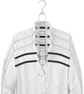 5-in-1 Anti Slip Stainless Metal Clothes Hangers,Space Saving Thin Shirt Hangers,Multi Layers Magic Sweater Hanger,Used for Wardrobe Organizer or Vacation and Business Trips
