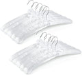 Amber Home 10 Pack 17 Inch Large White Satin Padded Hangers for Women Clothing, Anti Slip Cushioned Hangers for Sweaters, Wedding, Delicate Cashmere