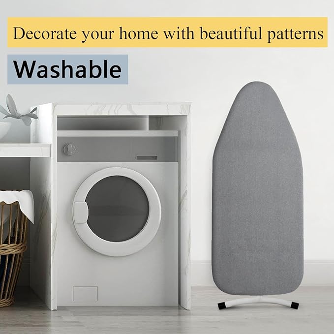 Small Ironing Board Cover Scorch Resistant, Table top Ironing Cover with Padding Heat Reflective Heavy Duty Pad(Grey, 12.5"x32")