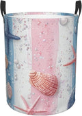 Ocean Seashell And Starfish Print Laundry Basket For Storage Bins Gift Baskets Bedroom Clothes Hamper