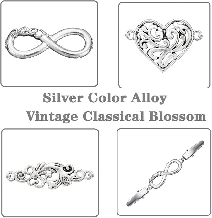 Vintage Sweater Clips Shawl Dresses Shirt Clips Retro Cardigan Collar Chain Clips Brooch Pins for Women