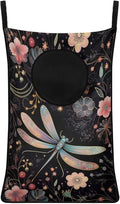 ZFRXIGN Dragonfly Over The Door Laundry Hamper Boho Flower Hanging Laundry Bag Large Laundry Basket for Bedroom Dirty Clothes Hamper Space Saving Home Room Storage Organizers