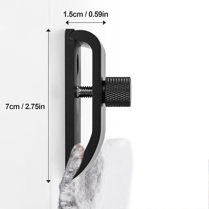 Tapestry Hangers, 2 Pack Metal Quilt Hanger for Wall for Display, Wall Clips for Hanging Textile Art, Hanging Clamps for Rug/Blanket/Carpet (Black)