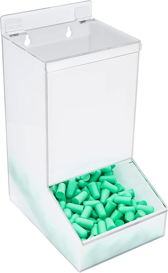 Acrylic Laundry & Dishwasher Pod Dispenser - Large White Acrylic, 2 Lids - Wall-Mount Or Countertop Gravity Feeder - Laundry Room Organization & Storage for Laundry Pods
