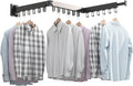 MIFXIN Retractable Clothes Drying Rack Tri-Fold Laundry Wall Mounted Clothing Drying Rack Hanger Collapsible Space Saver Foldable Clothes Hanger Rack for Laundry Balcony (Black)