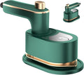 Mini Steam Iron for Clothes, Travel Steamer for Clothes Portable, Micro Steam Iron Mini Handheld Steamer Support Dry And Wet Ironing for Home Travel (White) (Emerald Green)