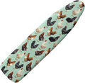 Rooster Ironing Board Cover Heat Reflective Stain Resistant Ironing Board Covers with Padding Standard Size 15x54 inch Iron Accessories with Elastic Edge