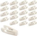 Hordion 20Pcs Ivory Velvet Hangers Clips, Strong Finger Flocked Clips Felt Velvet Clip for Pants Skirt Thin Felt Hangers (Ivory)