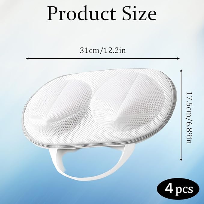 4 Pack Bra Washing Bags,Delicate Lingerie Protector for Washing Machine, Mesh Laundry Bags for Bras,Be Suitable For Socks, Underwear, Gentle Wash And Durable Fabric