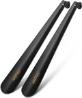 NINEMAX Shoe Horn Long Handle for Seniors Men Women, Metal Long Shoehorn for Boots, Shoe Spoon Helper 16.5''(Pack of 2)