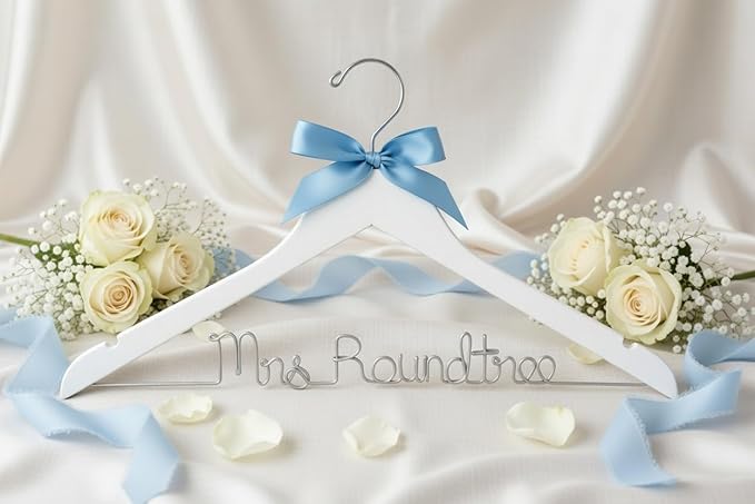 Bridal Hanger, Wedding Hangers, Personalized Bride Mrs Hanger
