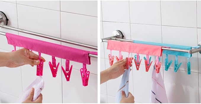 Foldable Plastic Travel Underwear Socks Bathroom Home Closet Clothes Hanger 2Pcs Pack
