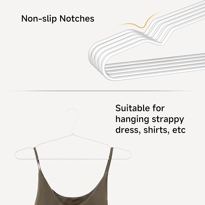 StorageWorks 4mm Super Thick Metal Wire Hangers, Heavy Duty Stainless Steel Clothes Hangers for Coats, Shirts Jackets, Pants, Suits, Space Saving White Hangers for Closet, 30 Pack
