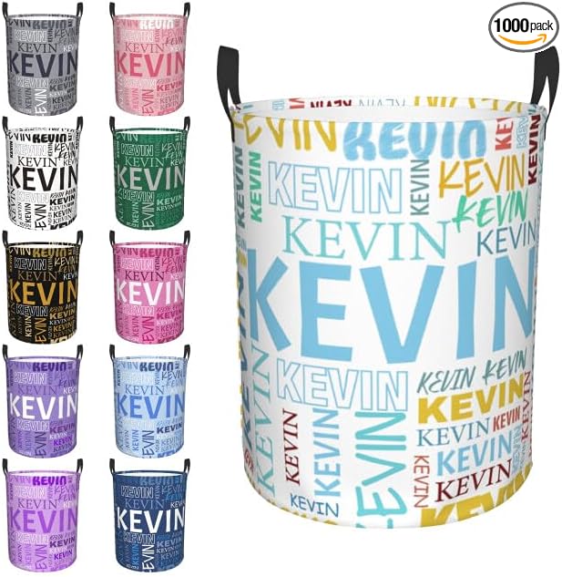Custom Name Laundry Hamper, Personalized Dirty Clothes Hamper with Name for Bathroom Bedrooms Clothes Storage Organizer, Personalized Gifts for Boys Girls Men Women
