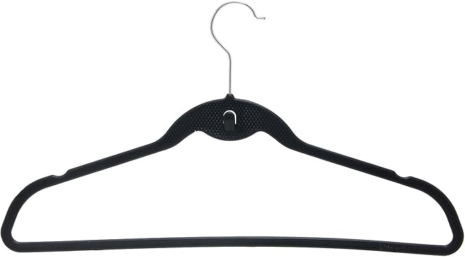 Prettyia Cascade Hangers Black Steel Swivel Hooks -Slim, Sturdy Saves You Extra Space - Box of 20A