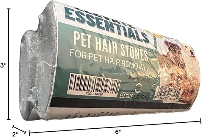 Elevate Essentials Pet Hair Stone for Car, Best Pet Hair Remover, Pet Hair Lifter, Pet Fur Remover, Pet Hair Cleaner, Lint Remover, Pet Stone Multi-Cleaner (2 Pack)