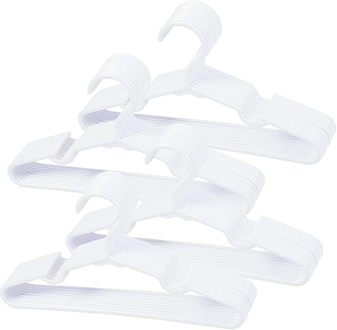40 pcs White Baby Nursery Closet Hangers,Non-Slip Laundry Infant Pant Hanger for Newborn Clothes,Ultra-Thin Child Coat Hanger for Girl Boy Toddler Kids