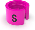 Hanger Sizer - Size Marking S-shape Plastic Hangers - 100 Pieces/Bag (S, Magenta)