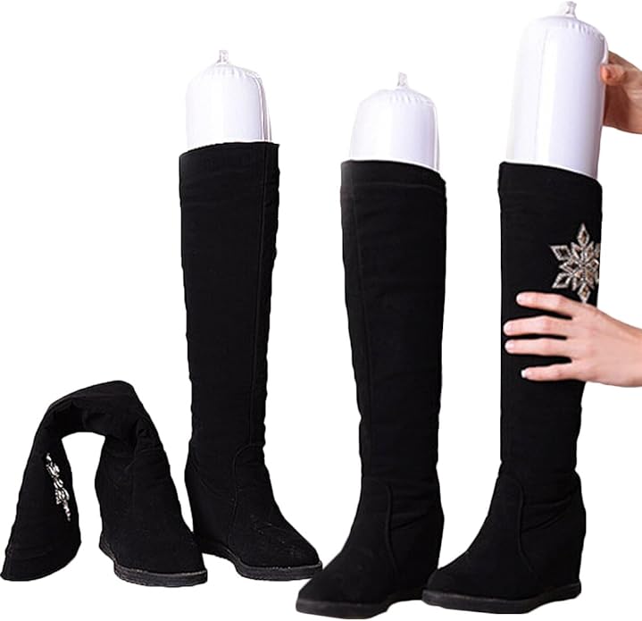 kilofly Inflatable Boot Shapers [Set of 3/6 Pairs] - Extra Long - 46cm, White