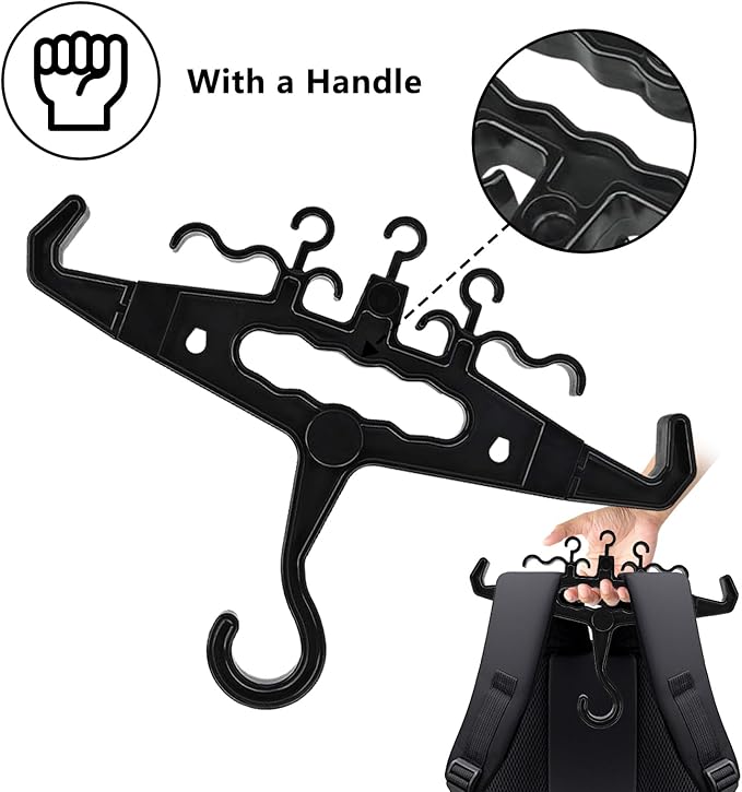 YOZWOO Heavy Duty Hangers & Clothes Hanger Thick Plastic Hangers with Detachable Hook, Non-Slip Design for Police Vest, Wetsuit, Plate Carrier, Body Armor, Backpack (Orange)