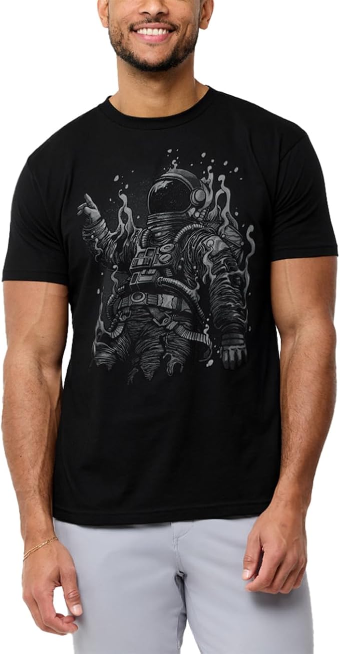 INTO THE AM Graphic Tees for Men S - 4XL Premium Short Sleeve Colorful T-Shirts Trippy Space Designs