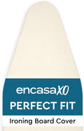 Encasa XO Ironing Board Cover and Pad 42"x14" - 4mm Felt Medium Iron Board Cover with Padding - Heat Resistant, Stain-Safe Dye, Non Slip Elastic Bungee Cord Tightening Iron Table Cover Natural