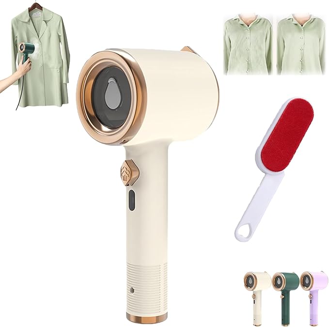 Portable Mini Ironing Machine, Handheld Garment Steamer, Mini Travel Steamer, Travel Steamer For Clothes Fabric Wrinkle Remover Dry Ironing (white)