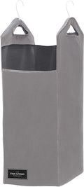The Fine Living Co. Hanging Laundry Hamper Bag, Heavy Duty, Space Saving Closet Hamper Organizer with 2 Strong Metal Hangers