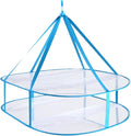 2 Tier Folding Mesh Clothes Hanging Dryer,Sweater Drying Rack Folding Mesh Clothes Drying Rack,Lay Flat to Dry Meshes Cloth Hanger for Delicates and Swimsuit