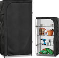 Rileytee Wire Shelf Cover,Heavy Duty 600D Dustproof Waterproof Shelf Covers for Wire Shelving,Outdoor Storage Rack Cover for Wire Rack with Zipper,Black,48"W x 18"D x 72"H
