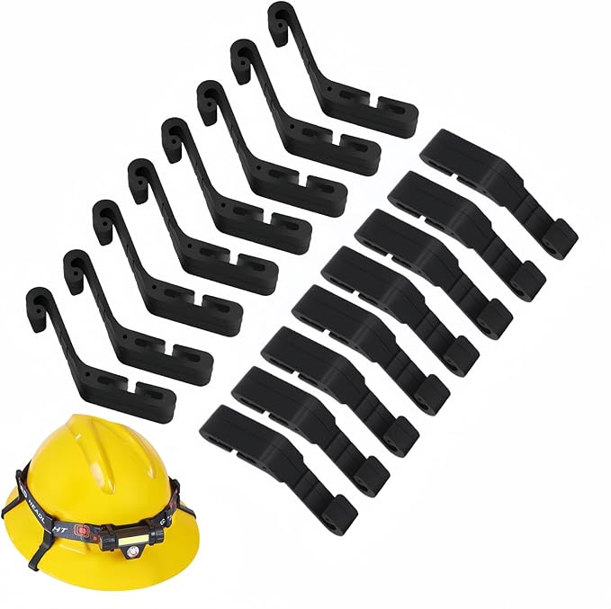 Hard Hat Light Clips Hard Hat Accessories for Headlamp Anti-Slip Stable Hardhat Headlamp Light Clips