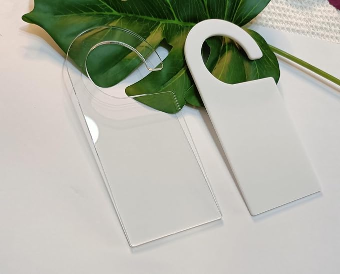 5pcs of Blank Acrylic Hangers,Custom Children Hanger Blank,DIY Plain Acrylic Clothes Divider,Dry Erase Kid Closet Organizers (White)