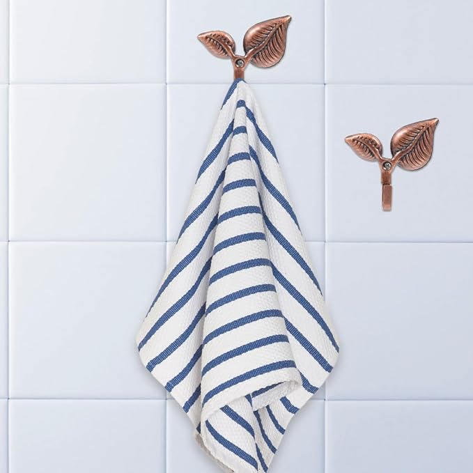 4Sets Vintage Leaf Design Iron Wall Hooks Practical Coat and Hat Hooks for Home Storage and Stylish for Bedroom Kitchen Living and Bathroom