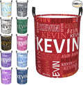 Custom Name Laundry Hamper, Personalized Dirty Clothes Hamper with Name for Bathroom Bedrooms Clothes Storage Organizer, Personalized Gifts for Boys Girls Men Women