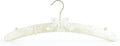 HANGERWORLD Ivory Satin Padded Hangers 17inch with Non-Slip Buttons for Strappy Dresses, Ideal Bridal Bride Hanger for Wedding