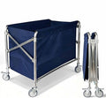 Industrial Laundry Cart with Wheel 12 Bushel (400l) Commercial Collapsible Laundry Hamper Large Heavy Duty Rolling Basket Waterproof Laundry Trucks for Home Organizer Storage