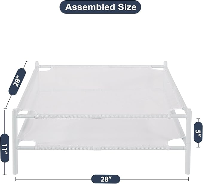STO STO Sweater Drying Rack, 2-Pack Stackable Mesh Clothes Drying Rack, Laundry Drying Rack for Sweaters, Socks, Toys, White