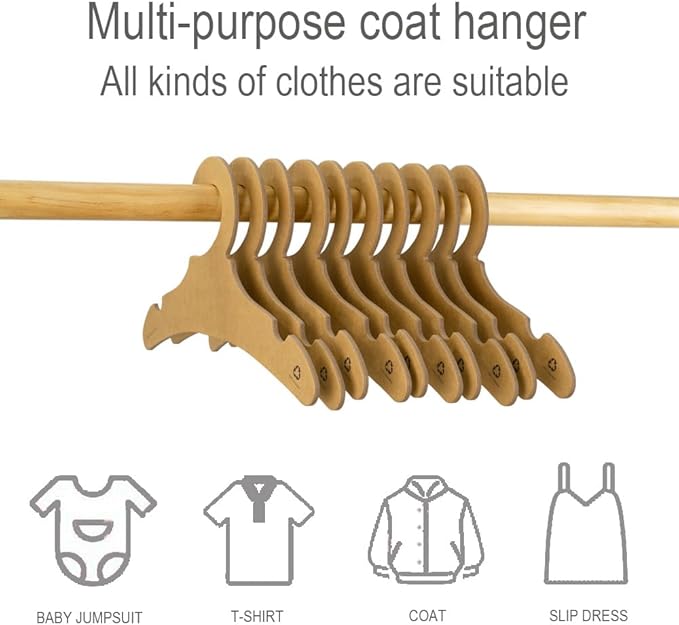 Baby Hanger for Nursery Closet Storage 11" Save Space Kids Hangers for Infant Children,Non-Slip Toddler Clothes Pants Hangers for Boy Girl Newborn ECO Friendly Cardboard Hanger Garment Display