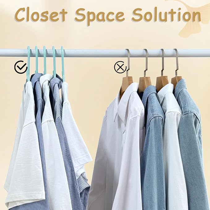 Urby Extra Wide Hangers for Plus Size Clothes, 19 Inch Plus Size Hangers, Durable Space-Saving Plastic Hanger for Oversized or XL, XXL Shirts, Coats, Etc. Green 20PK
