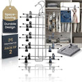 5 Tier Metal Hangers with Clips - Pack of 2 Space-Saving Wire Hangers, Heavy Duty Stainless Steel Clothes Hangers for Pants, Skirts, Scarves, and Jeans - Ideal for Closet Organization