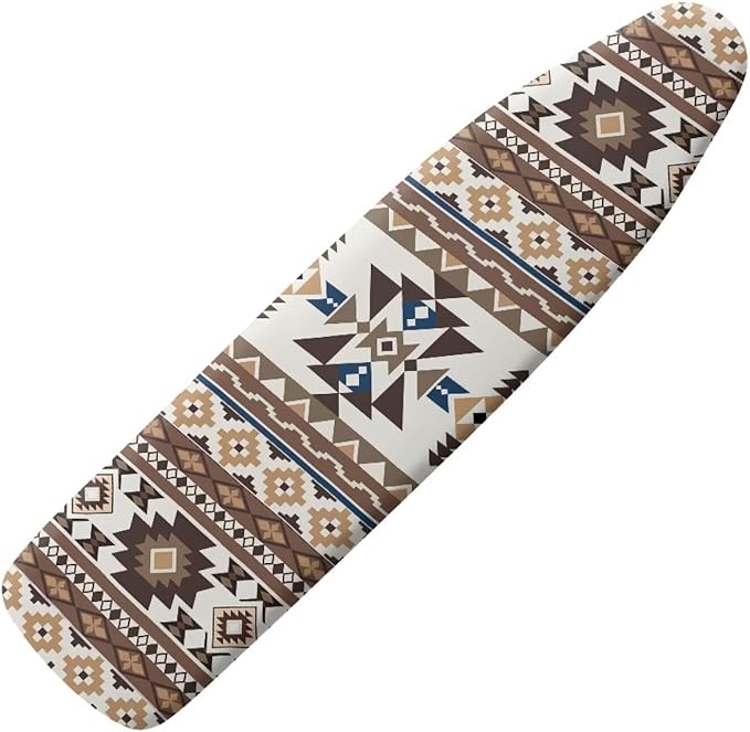 SEANATIVE Aztec Geometry Ironing Board Cover Decorative Ironing Board Protective Guard Covers Dustproof Iron Pad Cover with Elasticized Edges