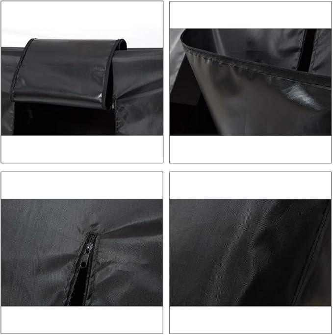 Garment Rack Cover 59" Clothes Rack Cover for Storage, Heavy Duty Dustproof Waterproof Clothes Closet Cover with 2 Full Strong Zipper, Wardrobe Rack Cover for Dance Costume, Dress, Suit（Only Cover）