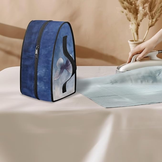 Iron Storage Case with Zipper Closure Reusable Portable Steam Iron Storage Bag Fits for Accessories Travel Irons, Tie Dye Butterfly