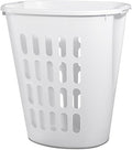 Sterilite Open Laundry Hamper, Tall and Slim Plastic Hamper for Collecting Dirty Clothes or Sorting Clean Clothes, White, 6-Pack