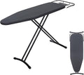 Heavy Duty Full Size Ironing Board 48"x15", BlissBoard Foldable Iron Board with Adjustable Height, Steel Frame, Thick Pad and Heat-Resistant Cover, Black