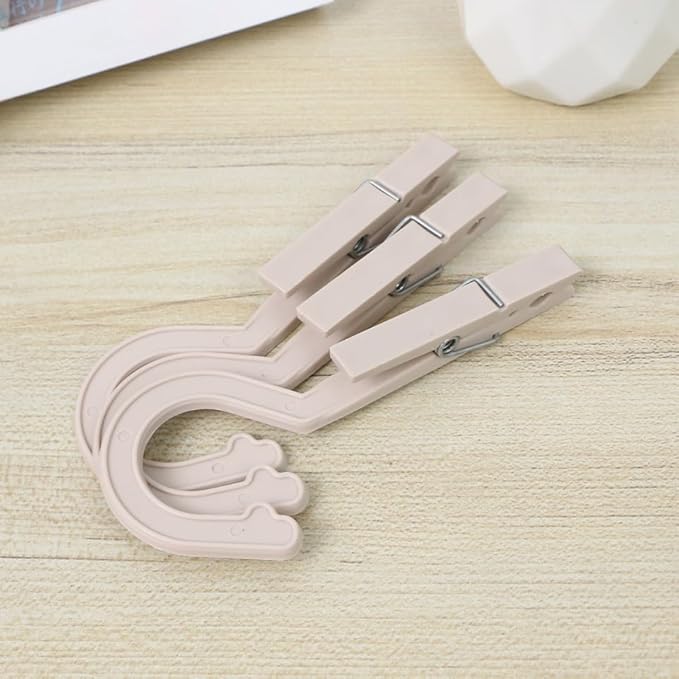 Ciieeo 6 Pcs Coat Hangers Hanging Clothespins Hanging Clips Windproof Hanger Laundry Hooks Travel Pantyhose