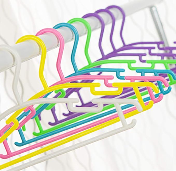YYaaloa Kids Clothes Hangers Baby Clothes Hangers Childrens Plastic Infant Hangers Very Durable Kids Hangers Toddler's Hangers for 1inch Closet Rod (Blue 30pcs)