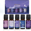 Folkulture Essential Oils - Set of 5 (0.34 fl oz x 5) |Sleep Essential Oils for Diffusers for Home, Aromatherapy, Relaxation | Lavender, Rosemary, Vanilla, Eucalyptus, Scents for Sweet Dream- Sleep